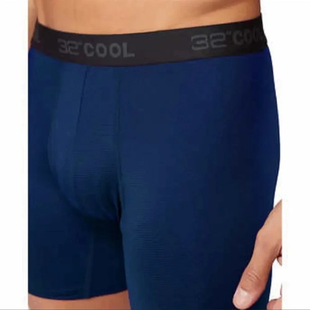32 Degrees Men's Comfort Mesh Boxer Brief, 6-pair keeps you cool Large